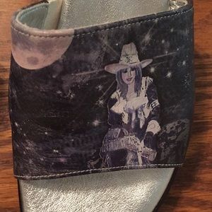 Icon Leather Midnight Cowgirl Sandal Slides